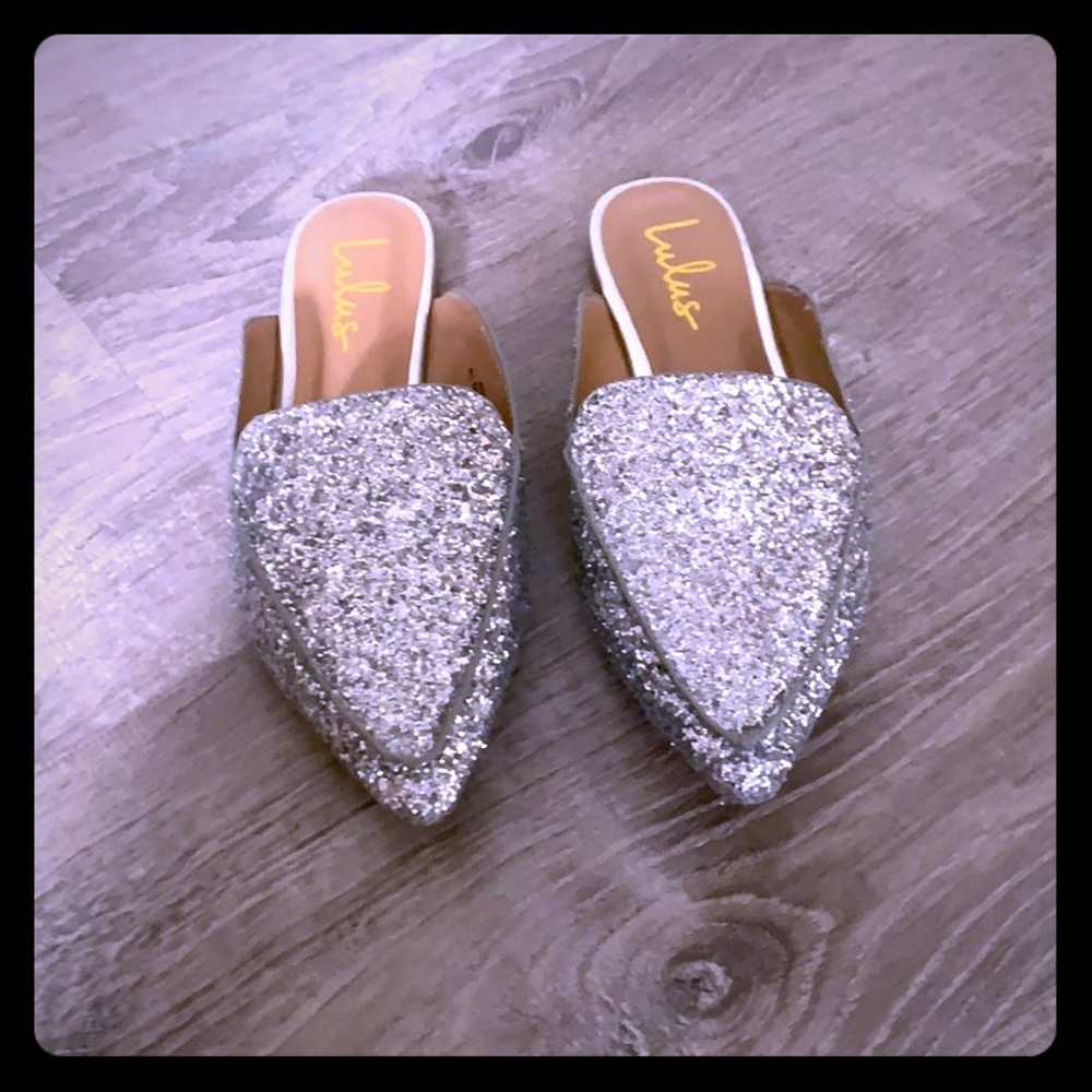 Silver glitter shoes - brand new.